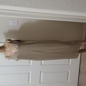 NWT A New Day M side slits cami dress midi taupe modal blend Uber cozy